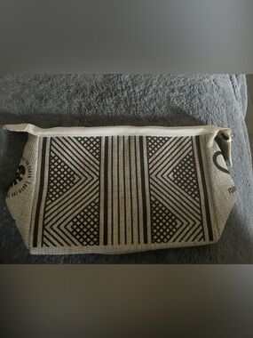 Beige and Black kayapo.org cosmetic bag